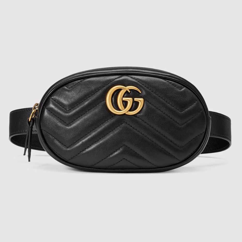 Gucci GG Marmont matelassé leather belt bag Sz 85